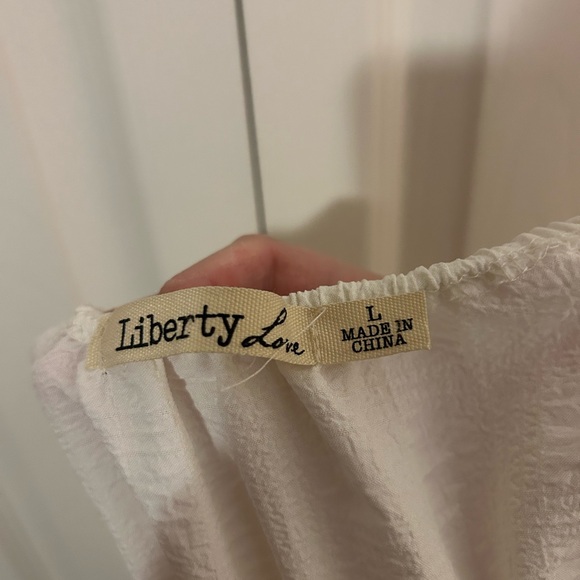 Liberty Love Cream Midi Dress with Tie-Front - Picture 6 of 6